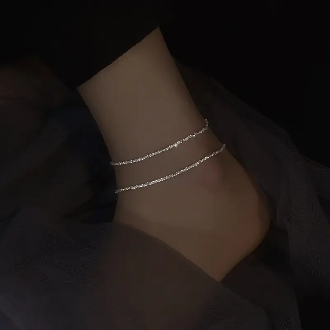 Double layer CZ anklet