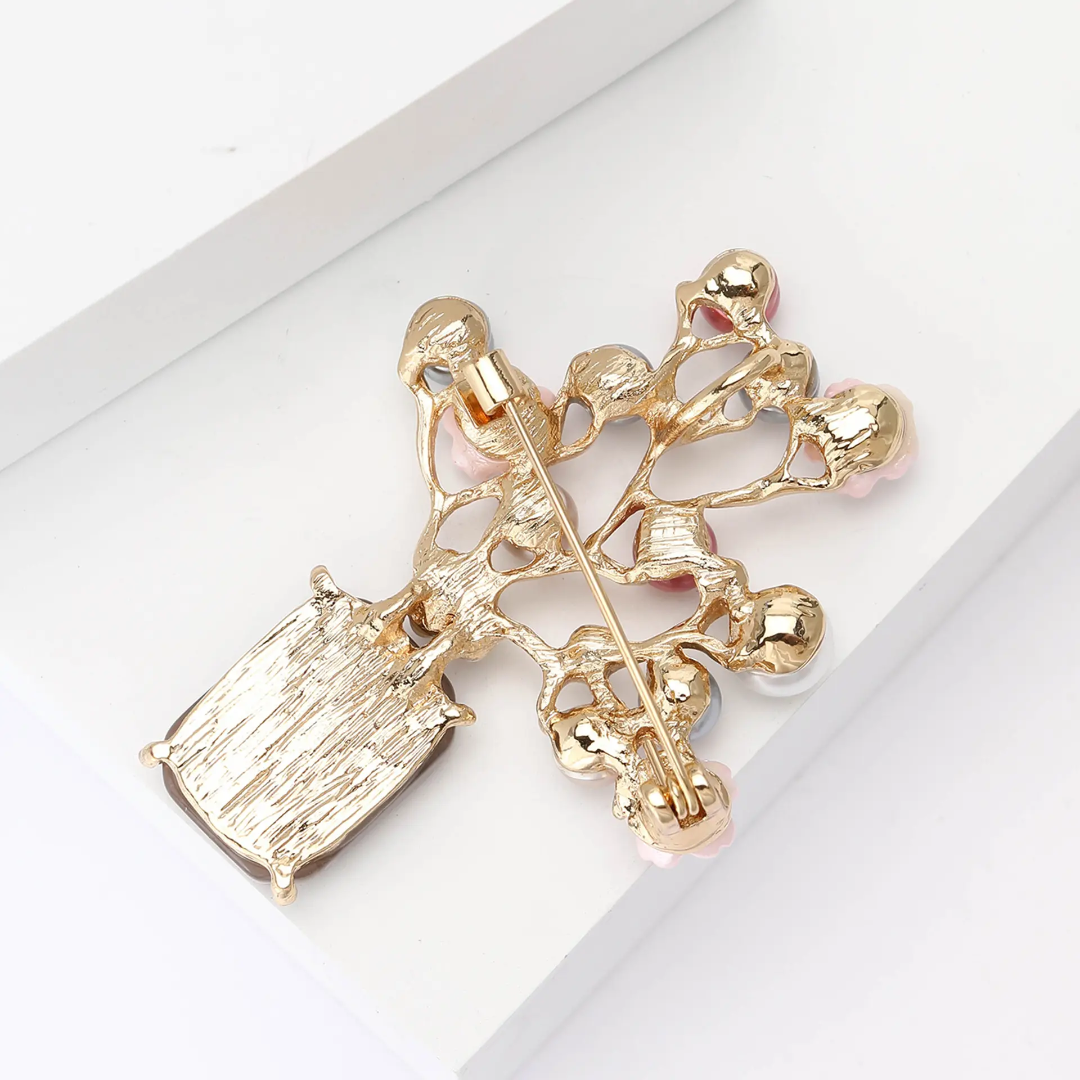 Pearl Blossom Tree Brooch