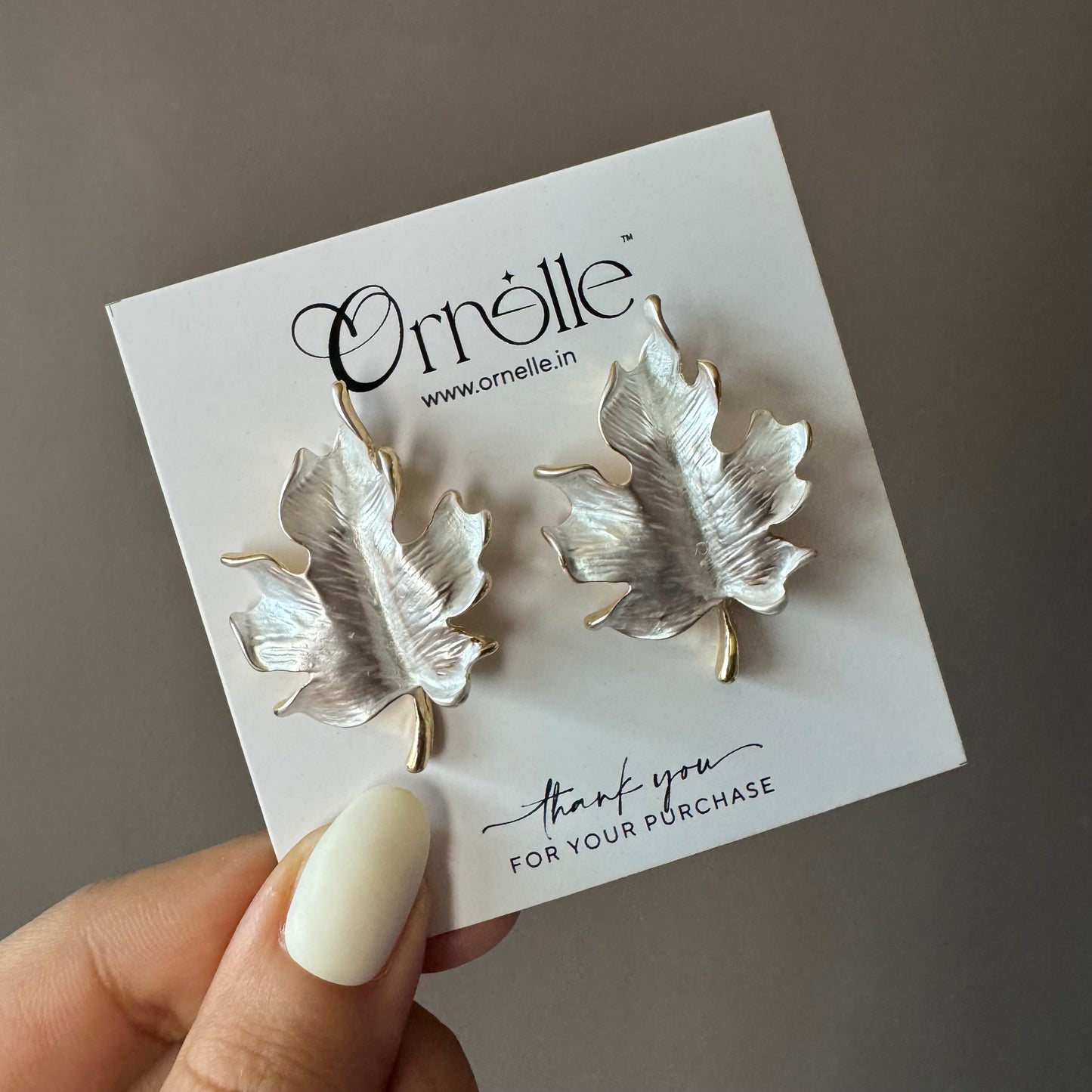 Pastel Leaf Drop Earrings