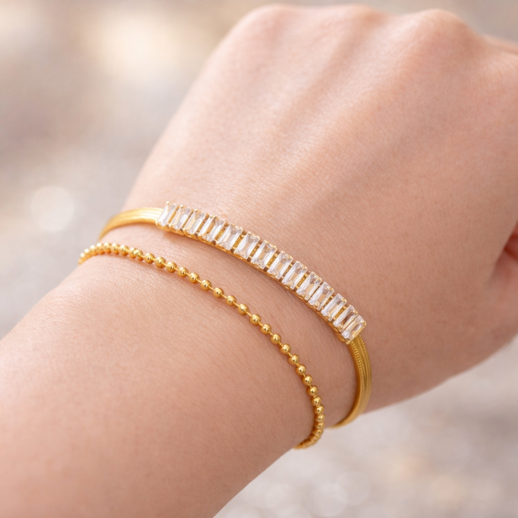 Crystal Bar Stack Bracelet
