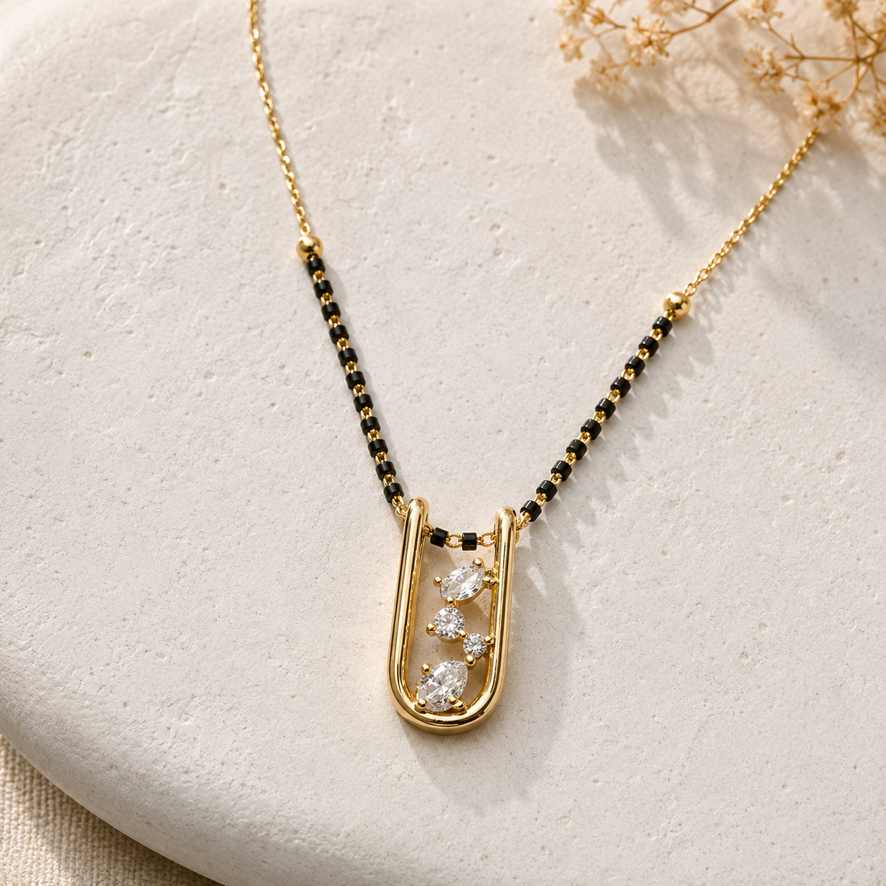 Crystal Clip Mangal Sutra