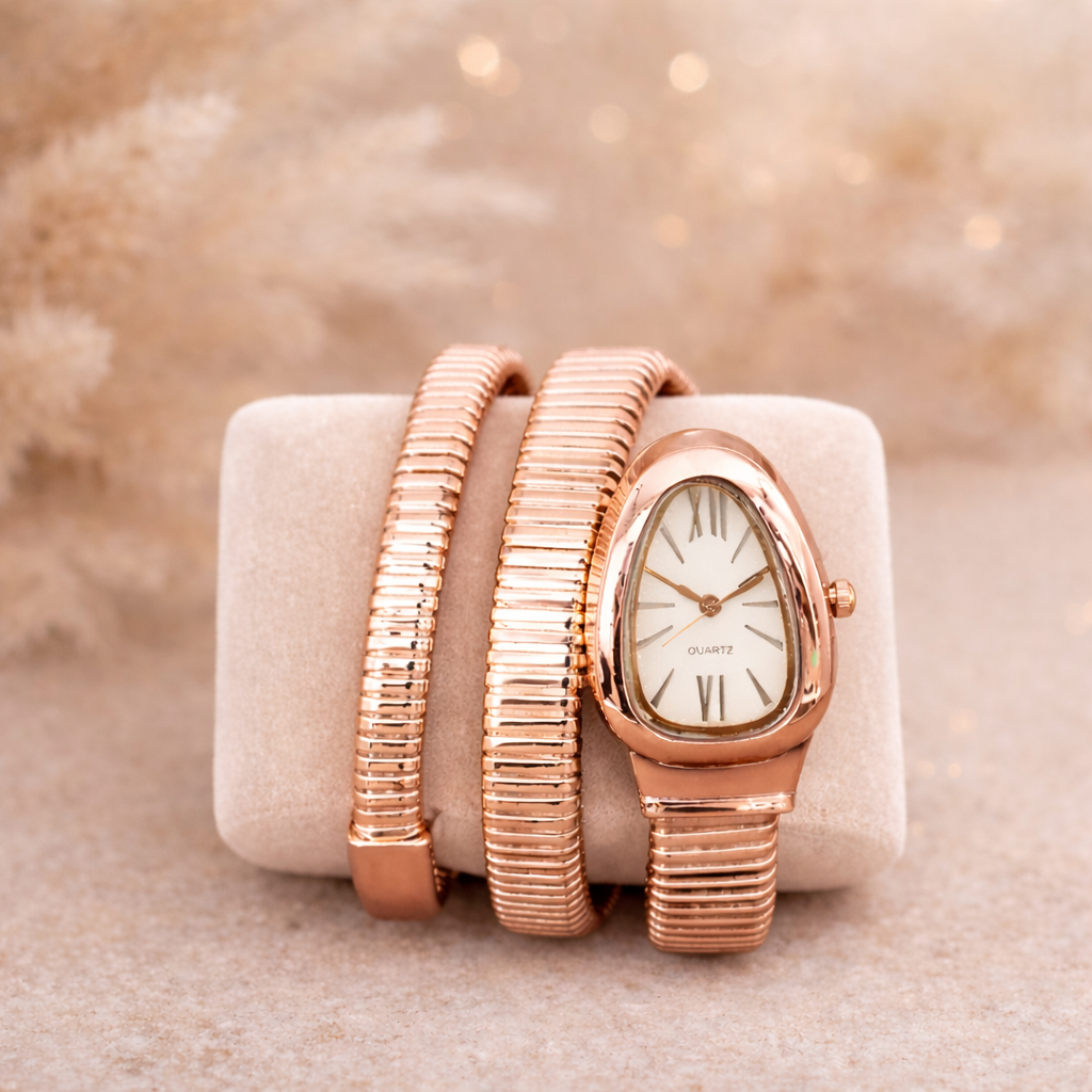Silver & Rose Gold Bracelet Watch