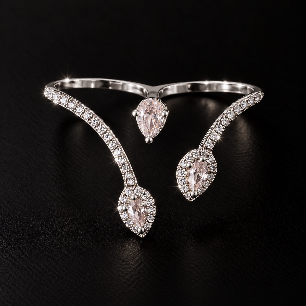 Pear Drop Double Ring