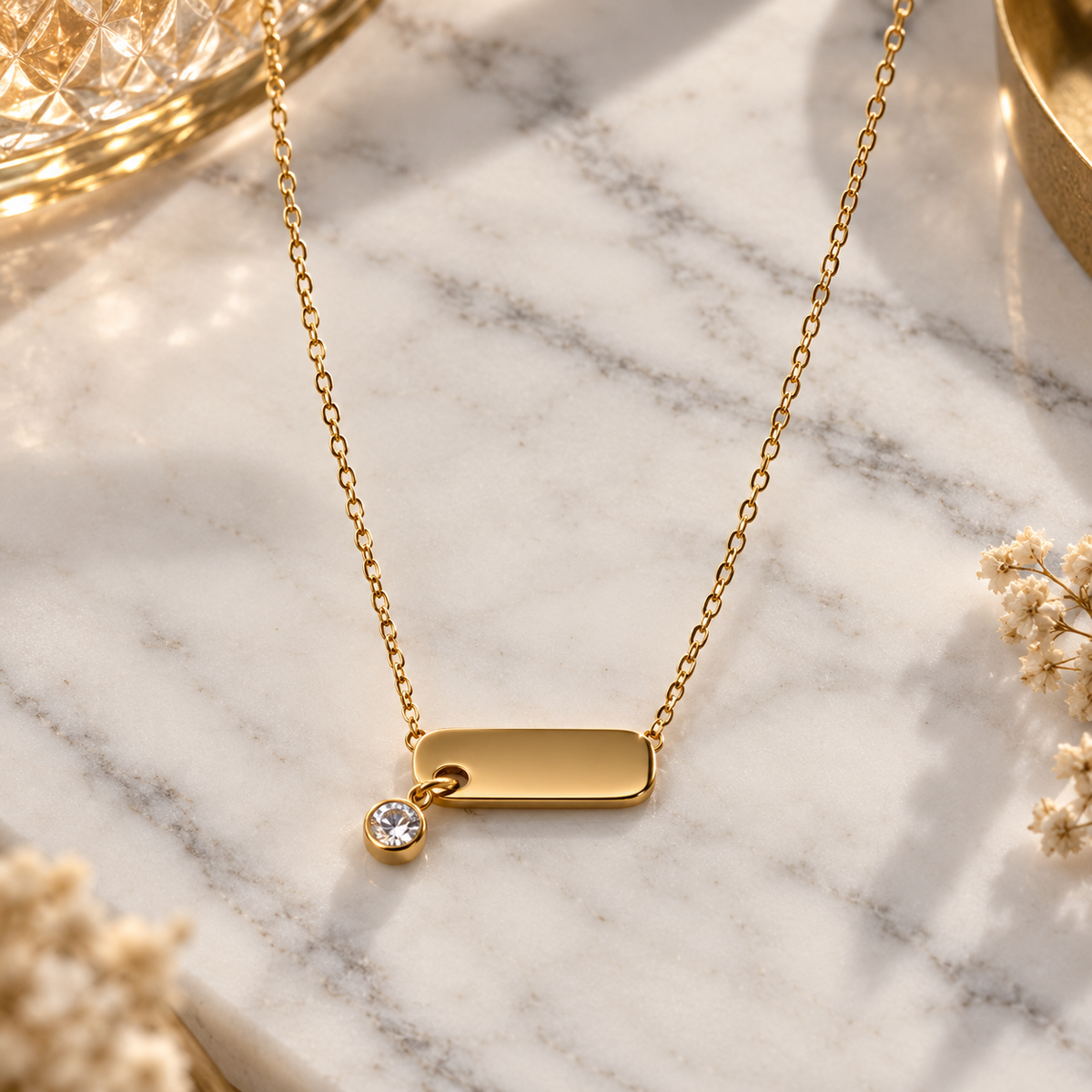 Gold Bar Necklace