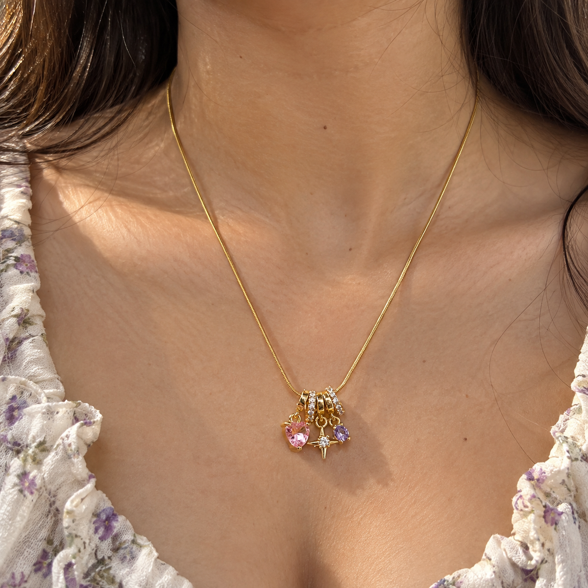 Charm Cluster Necklace