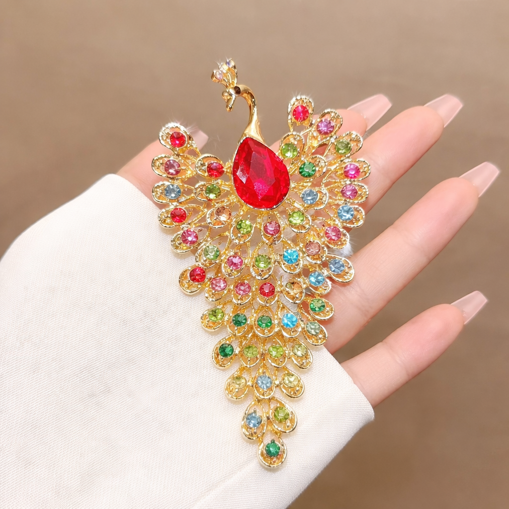 Royal Peacock Brooch