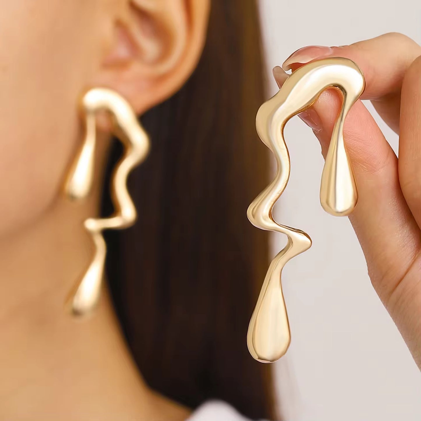 Melting Water Earrings - O6