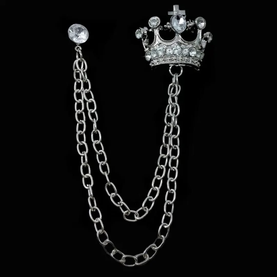Crown Chain Brooch