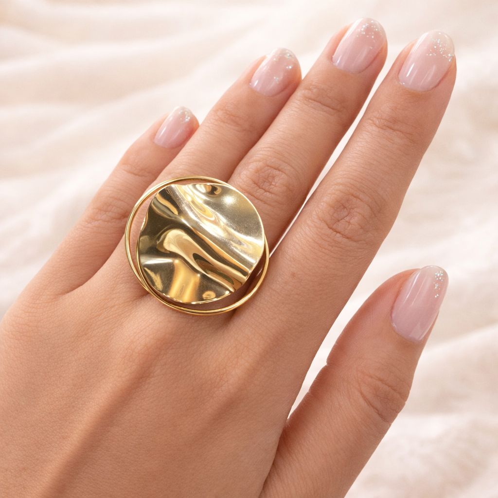 Bold Gold Circle Ring