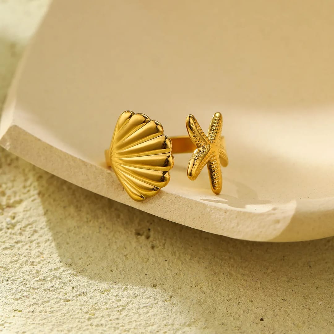 Ocean Inspired Gold Ring