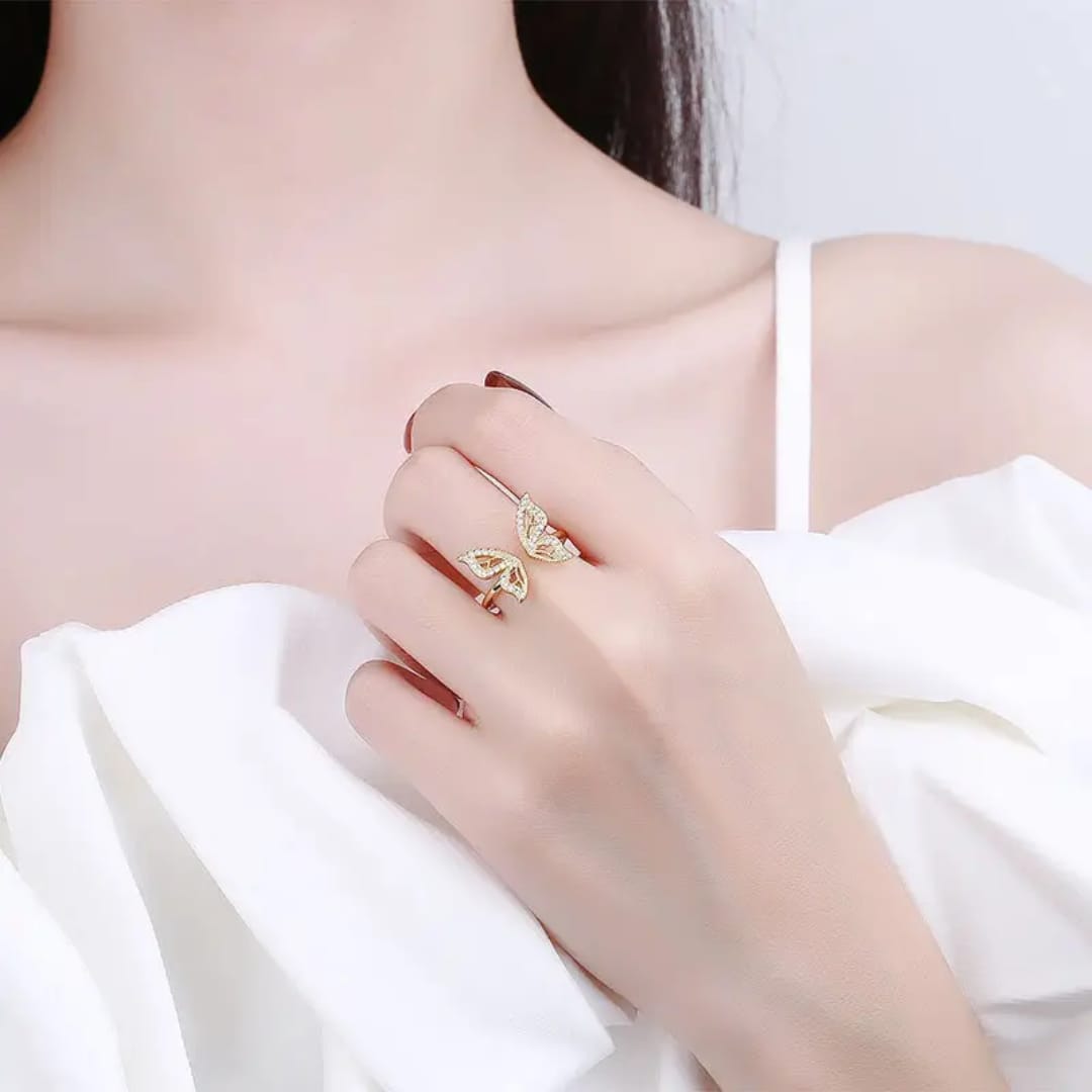 Crystal Butterfly Ring
