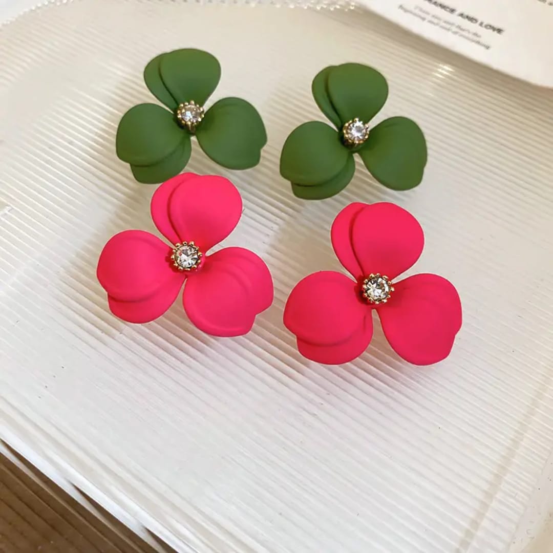 Flower Stone Studs