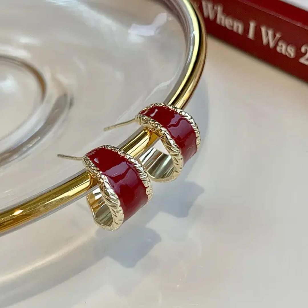 Ruby Curve Hoop