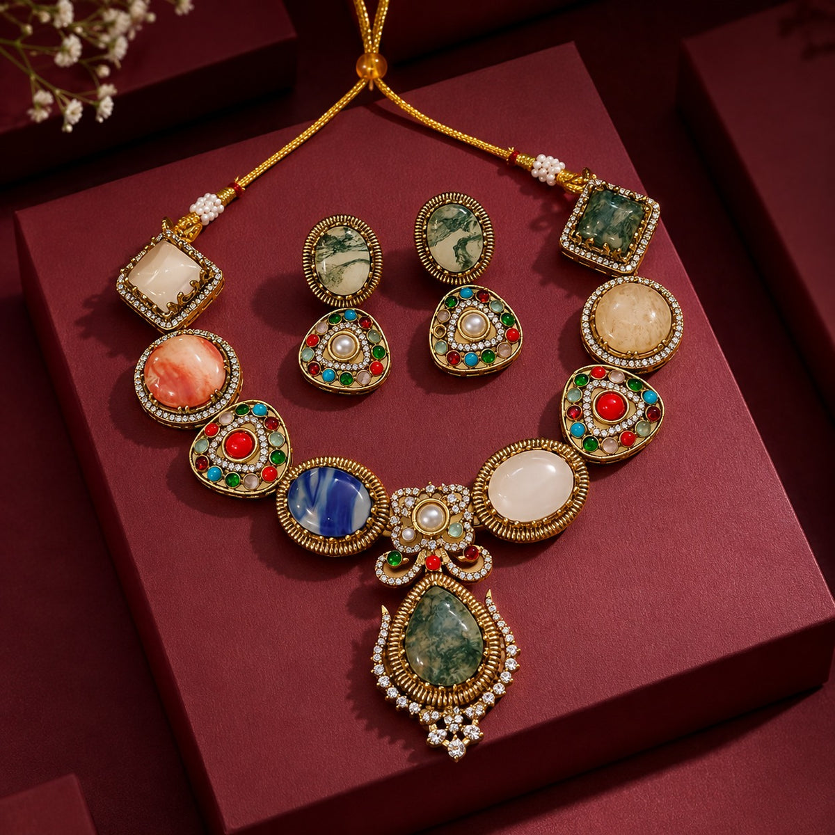 Royal Multicolor Necklace Set