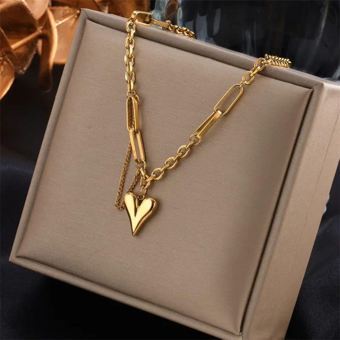 Golden Heart Layered Chain