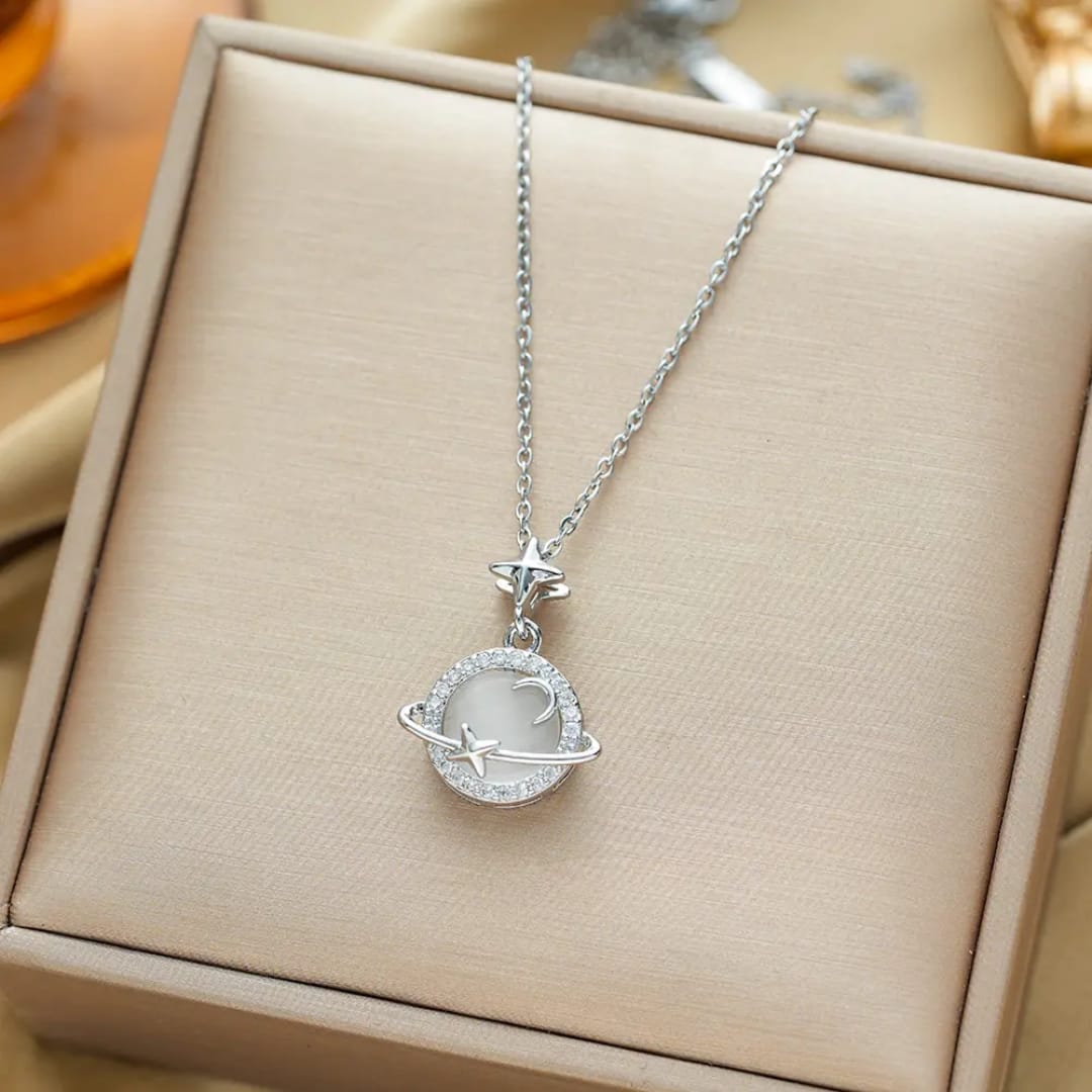 Moon Star Circle Necklace
