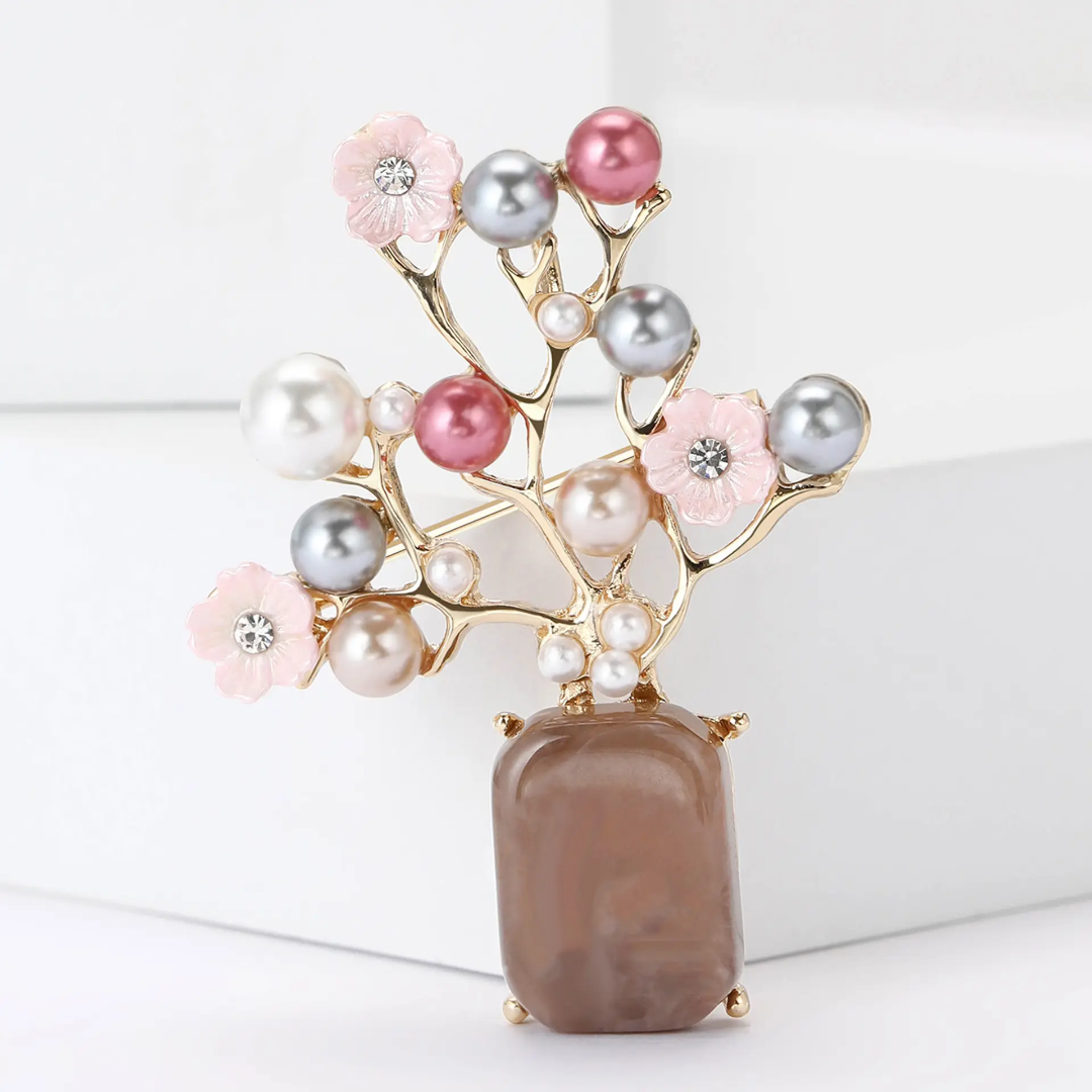 Pearl Blossom Tree Brooch