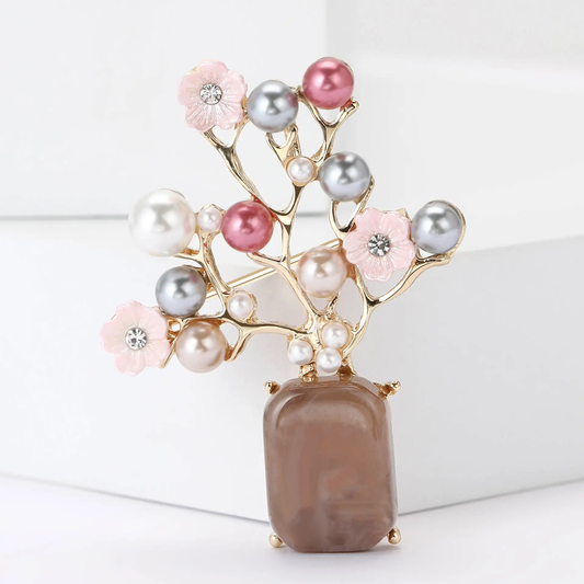 Pearl Blossom Tree Brooch