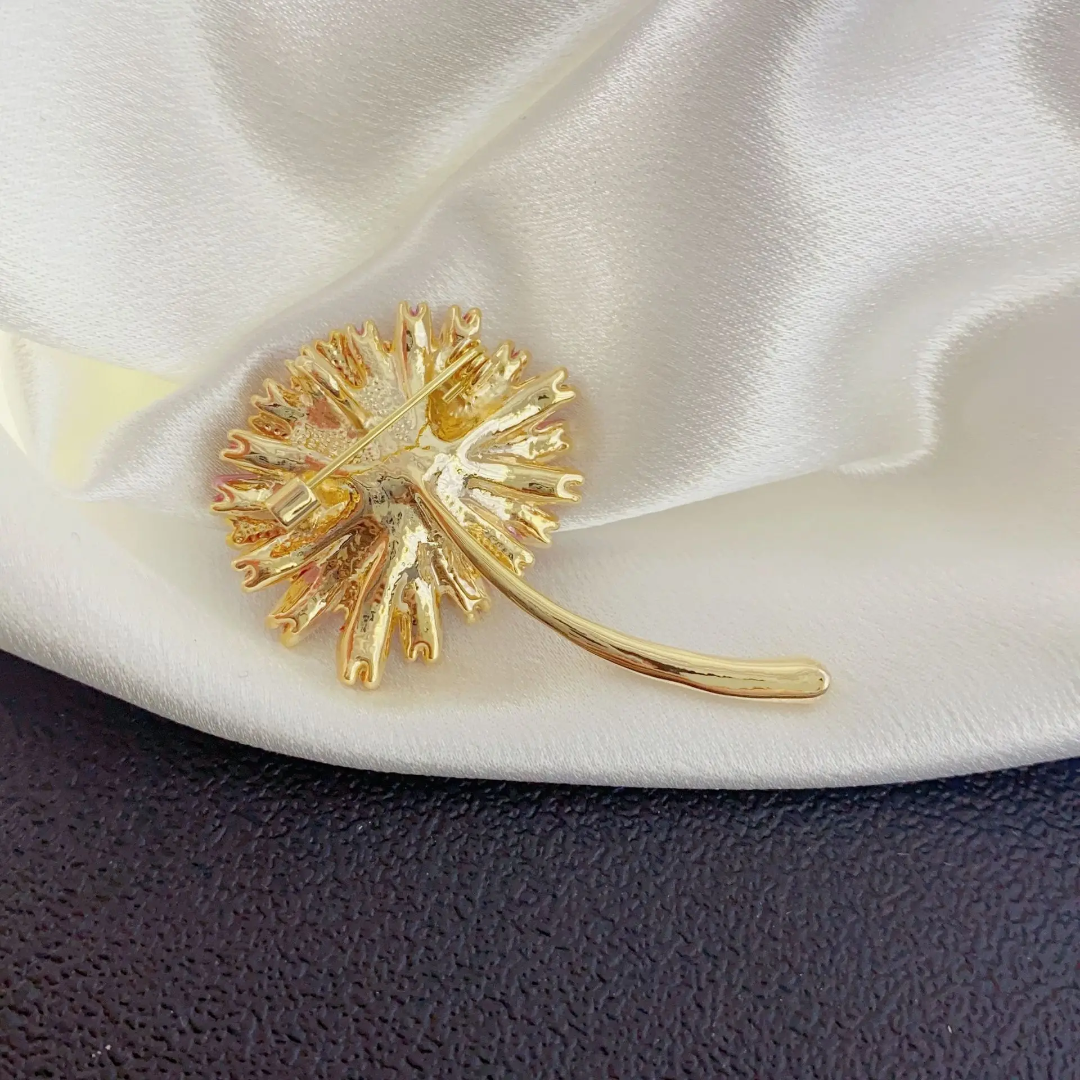 Blue Daisy Flower Brooch