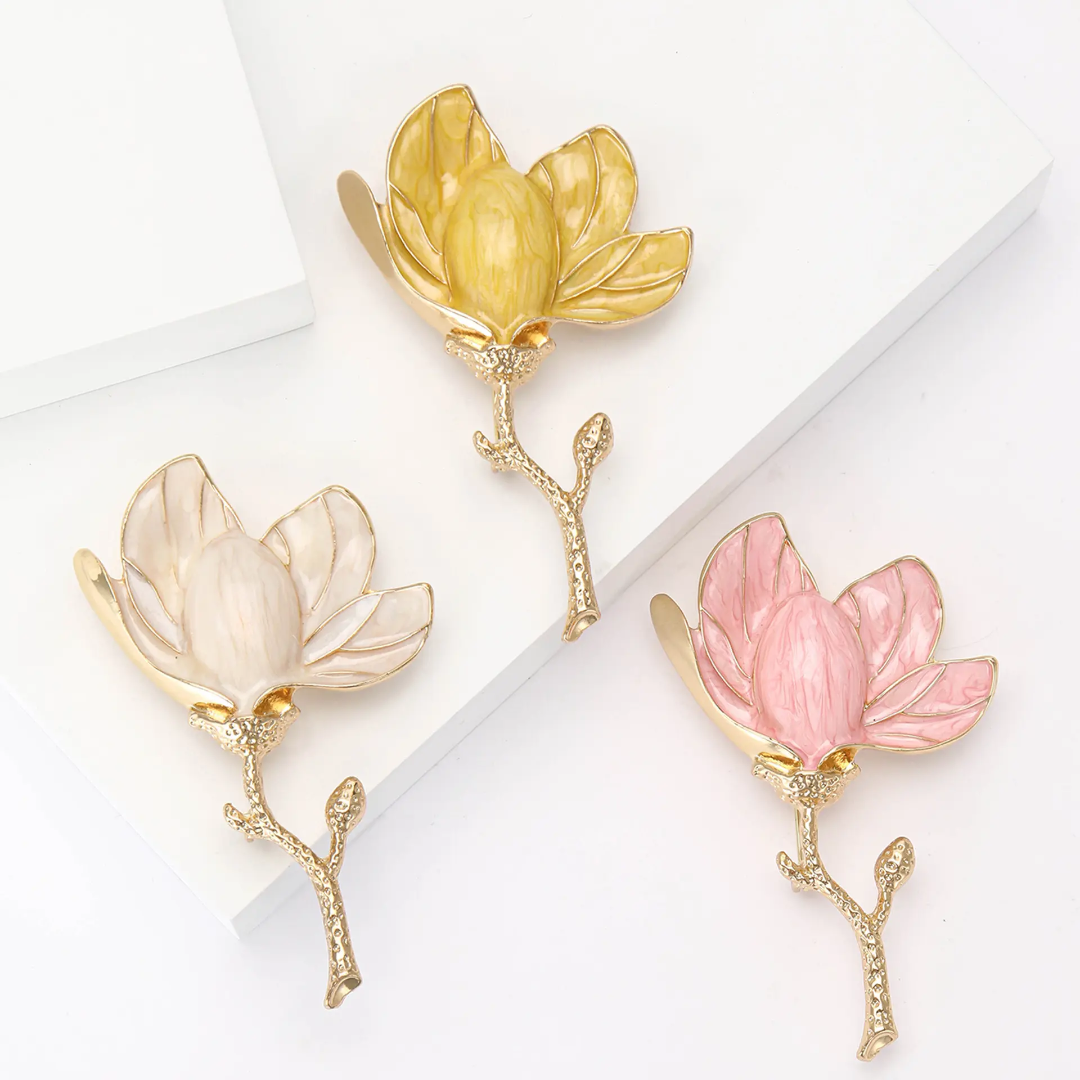 Magnolia Floral Brooch