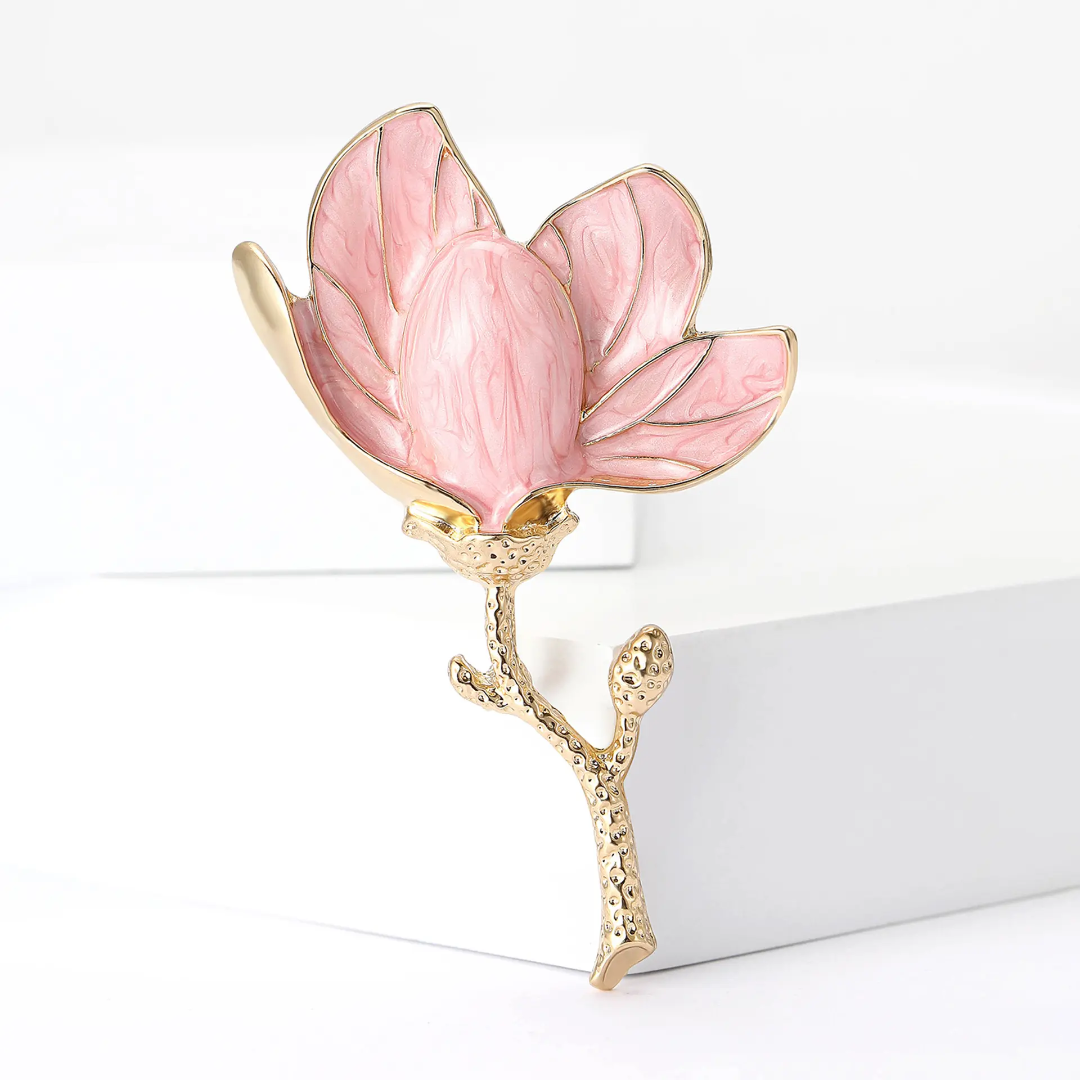 Magnolia Floral Brooch