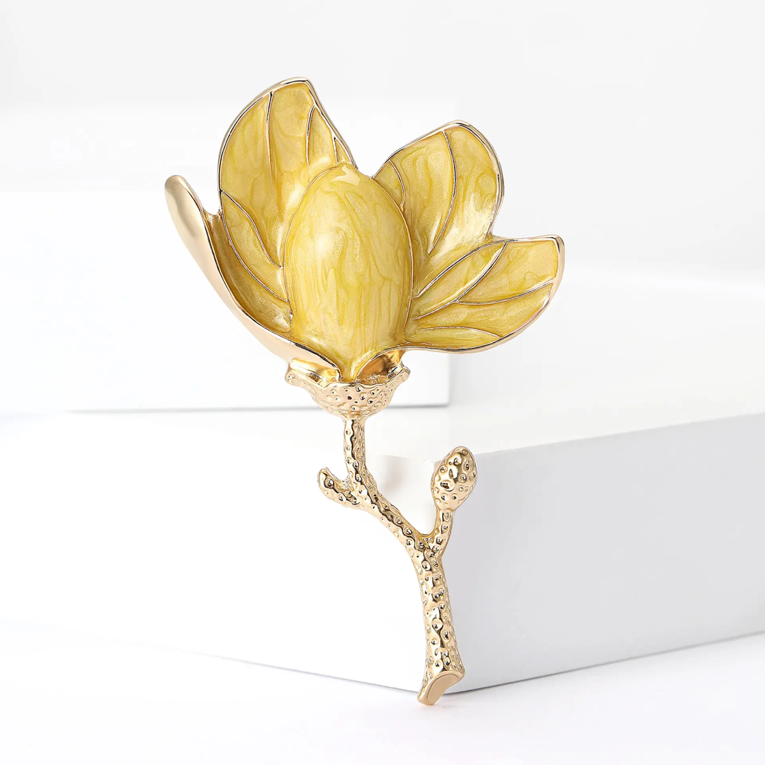 Magnolia Floral Brooch