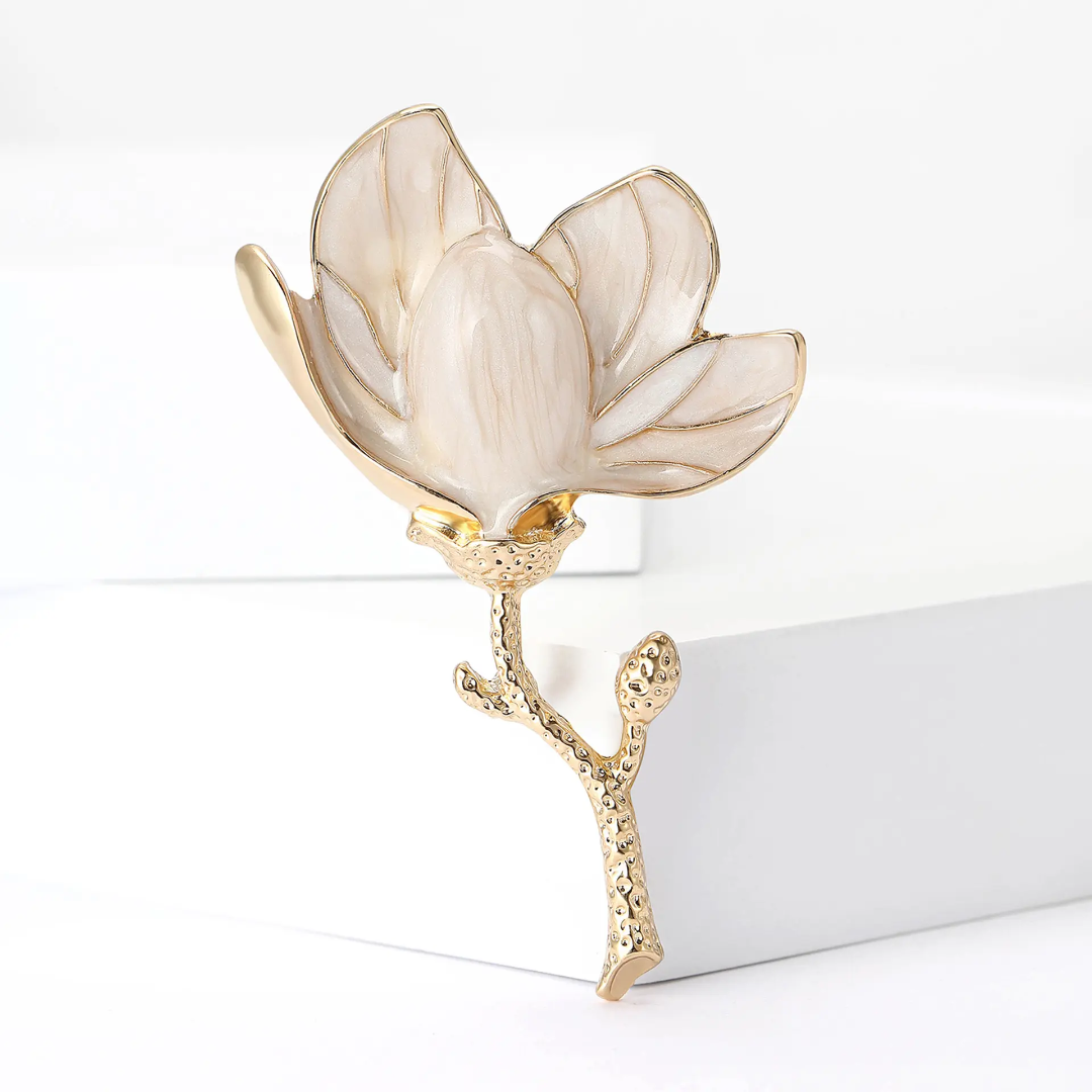 Magnolia Floral Brooch