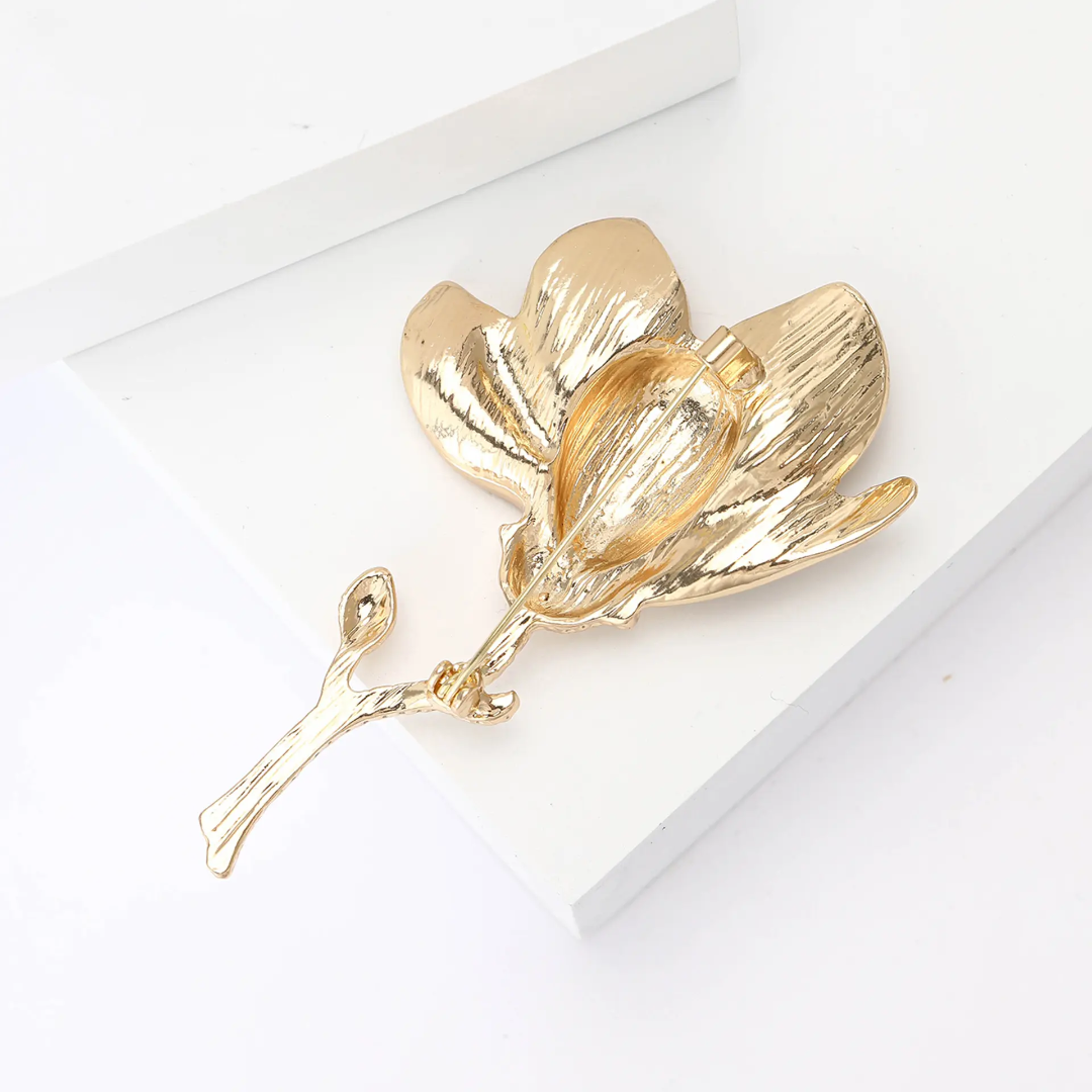 Magnolia Floral Brooch