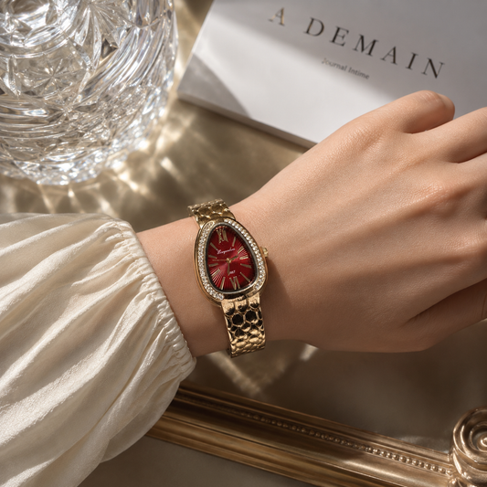 Ruby Glow Crystal Watch