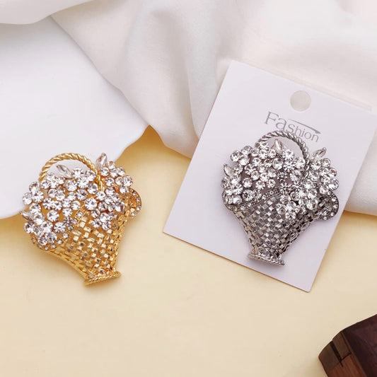 Floral Basket Brooch