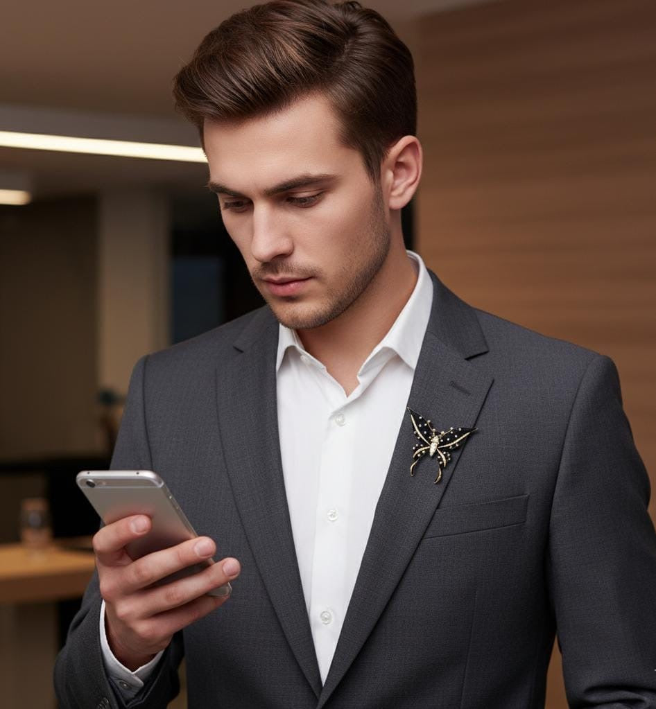 Black Butterfly Brooch