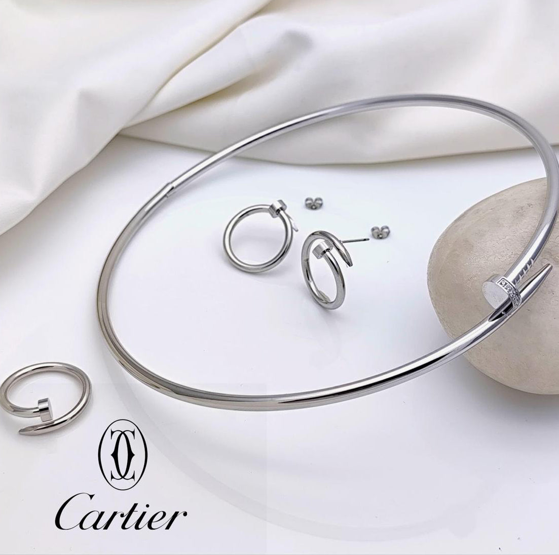 Trending Cartier Set | Neckpiece + Earrings + Ring