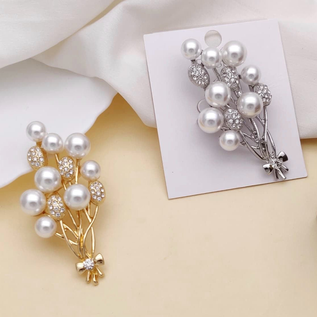 Pearl Blossom Cluster Brooch