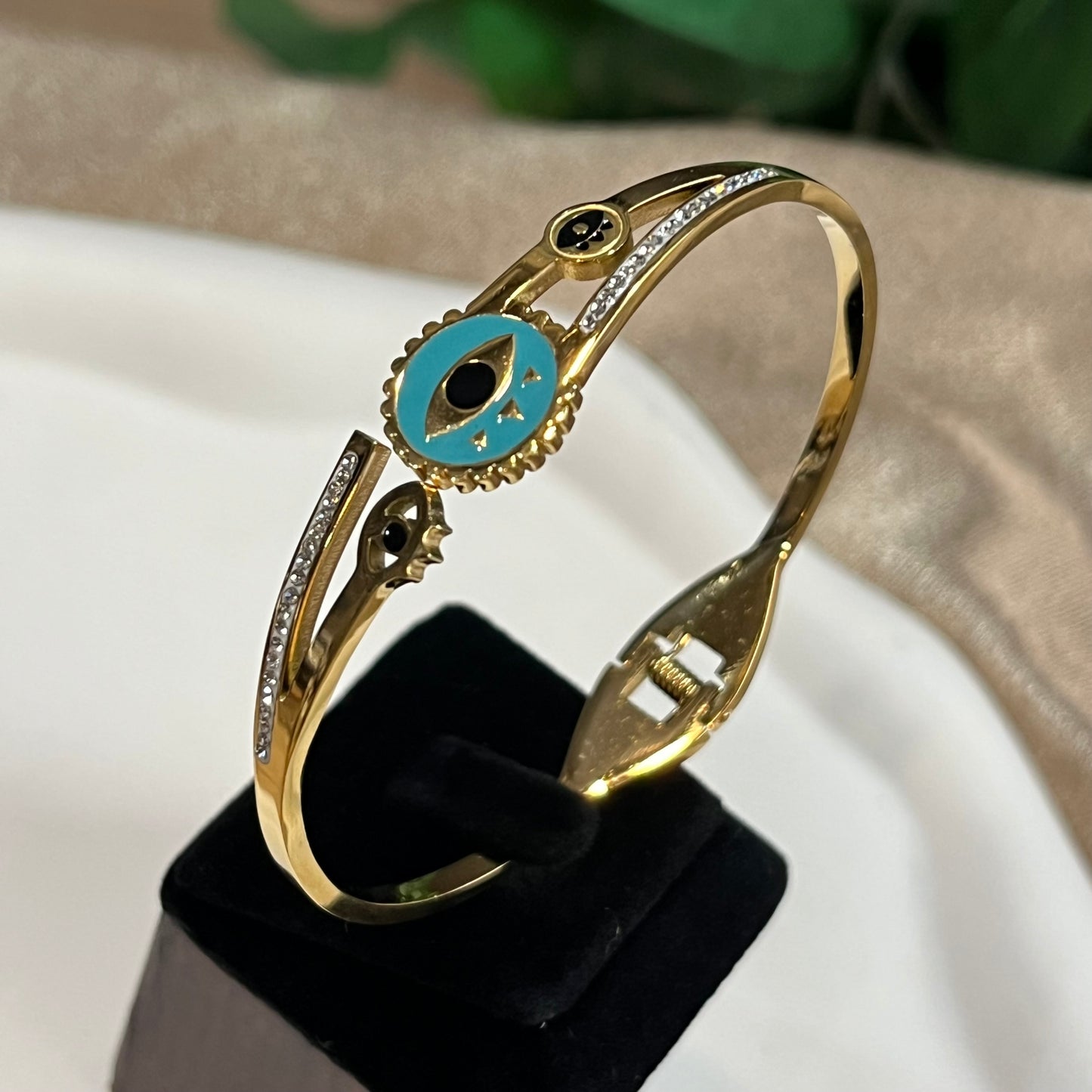 Blue Evil Eye Zircon Kada