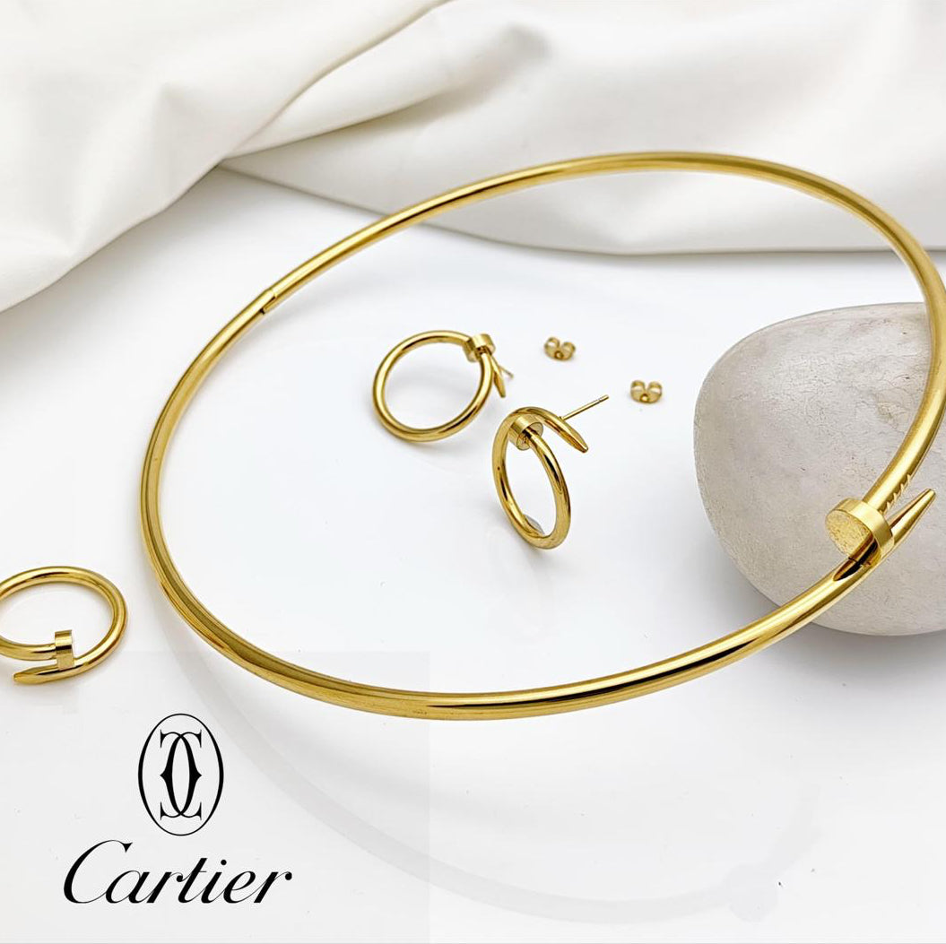 Trending Cartier Set | Neckpiece + Earrings + Ring