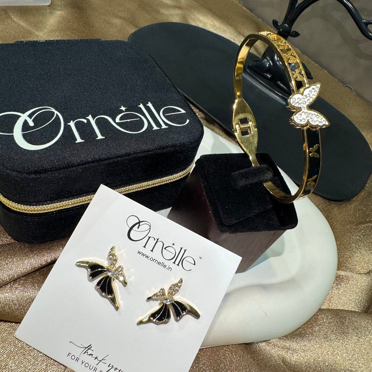 Butterfly Charm Combo 🦋 | Bracelet + Earrings + Organizer