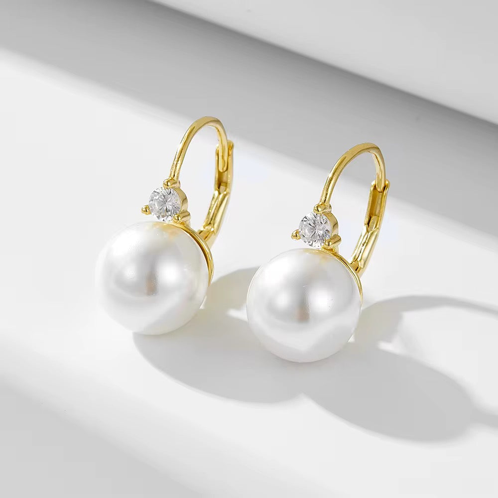 Party Pearl Hoop Earrings