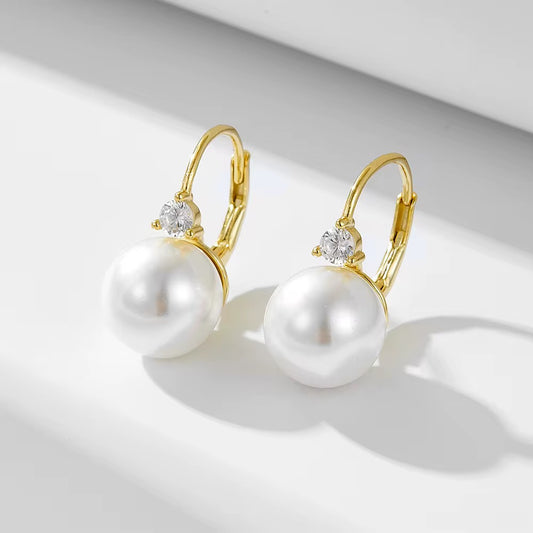 Party Pearl Hoop Earrings