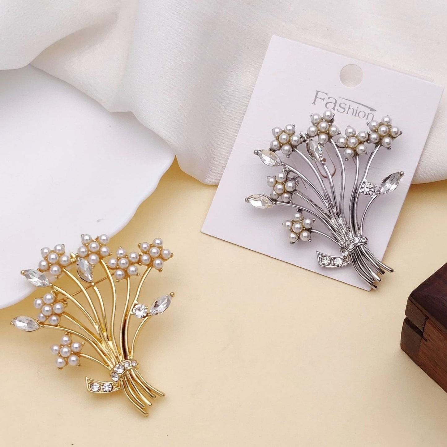 Pearl Blossom Bouquet Brooch
