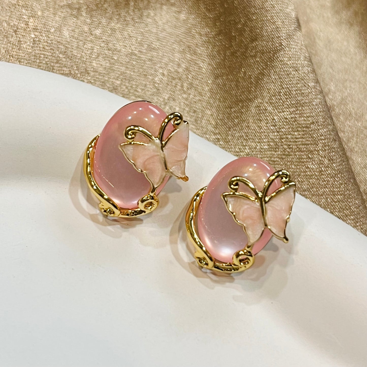 Colorful Crystal Stone Butterfly Earrings