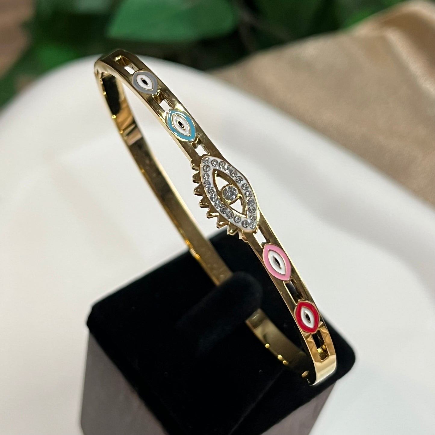 Colorful Evil Eye Zircon Kada