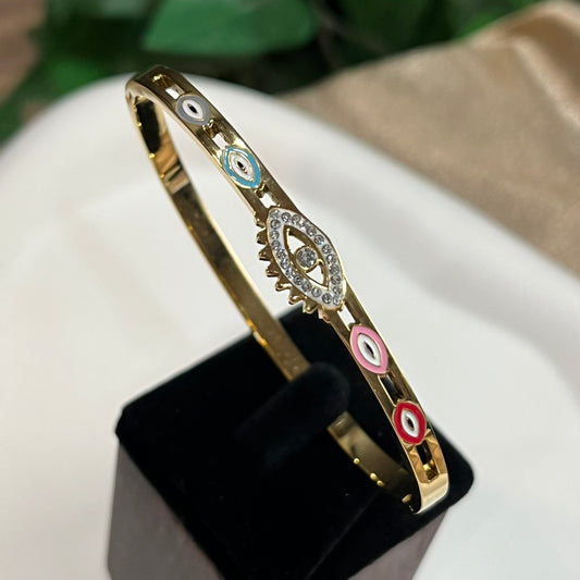 Colorful Evil Eye Zircon Kada