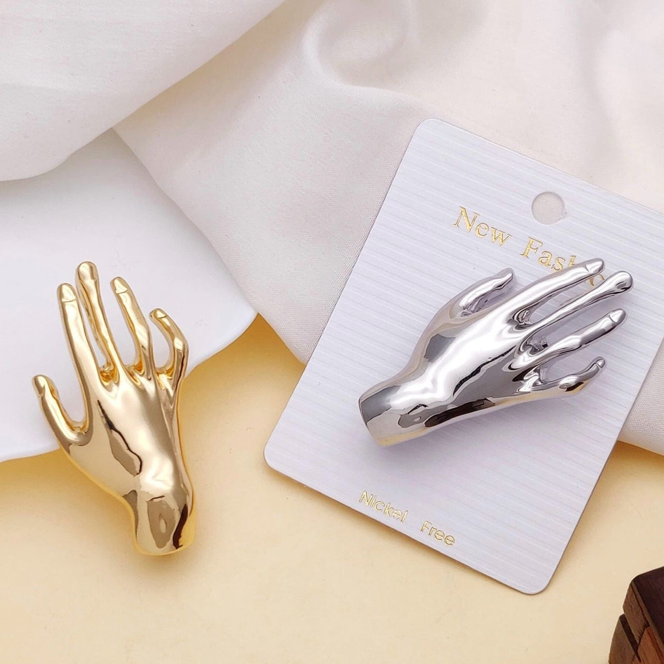 Artistic Human Hand Brooch