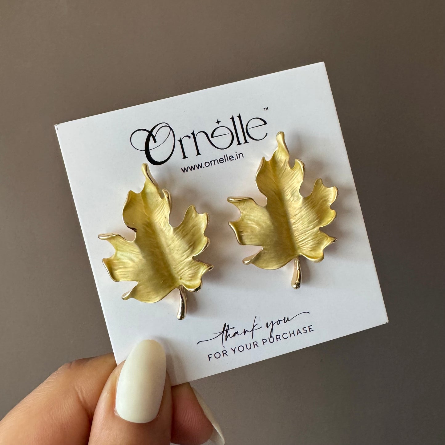 Pastel Leaf Drop Earrings