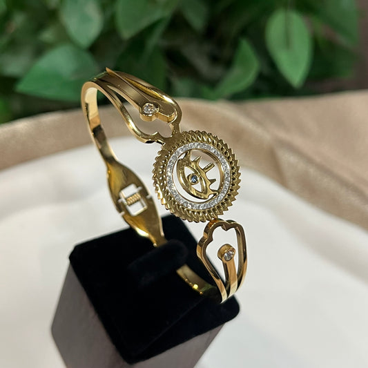 Evil Eye Circle Zircon Kada