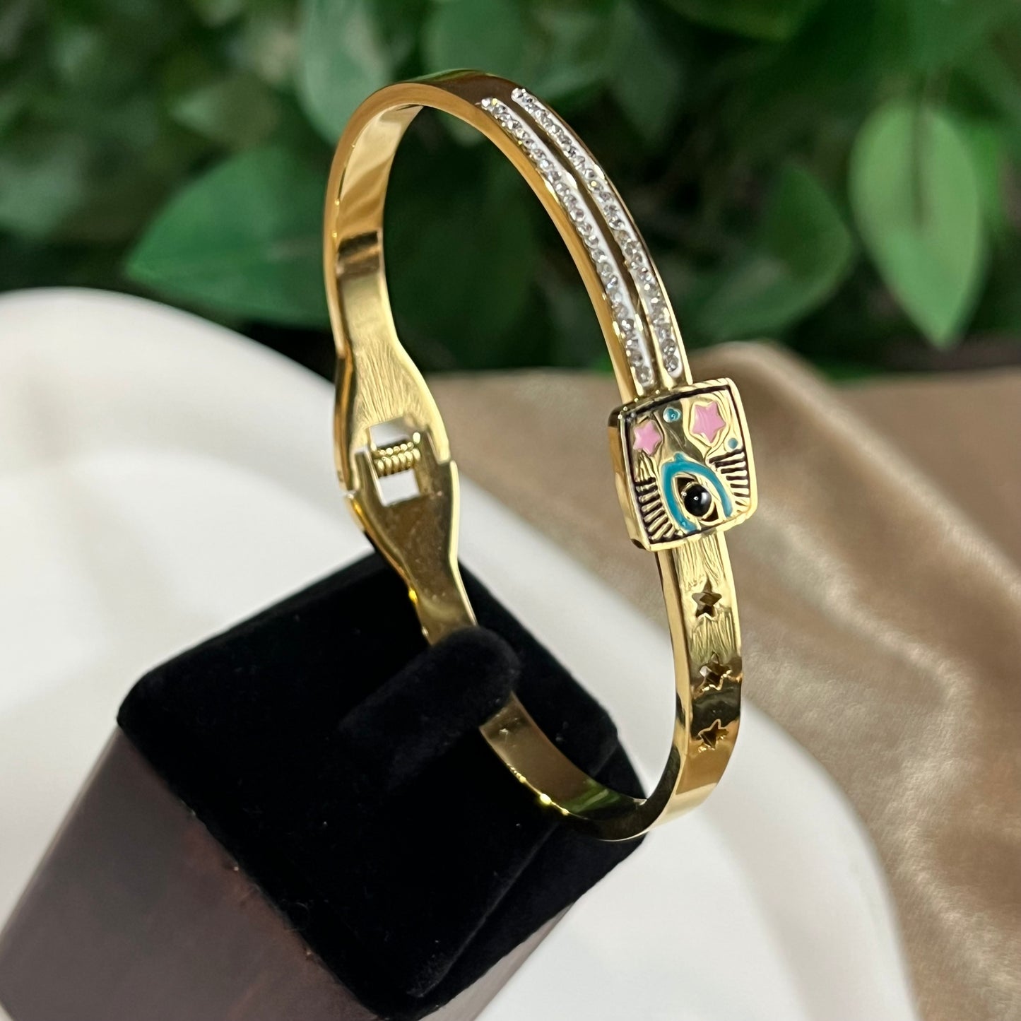 Evil Eye Square Zircon Kada