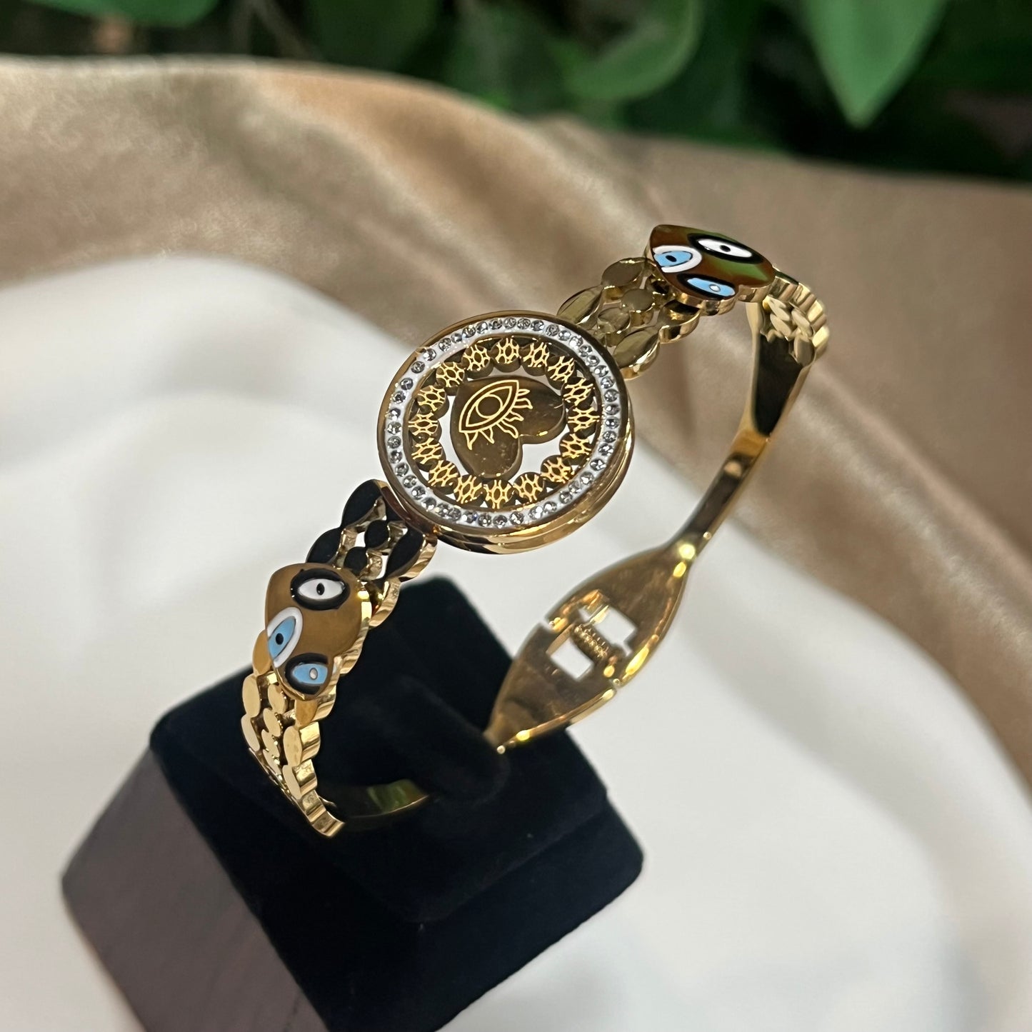 Heart Evil-Eye Zircon Kada