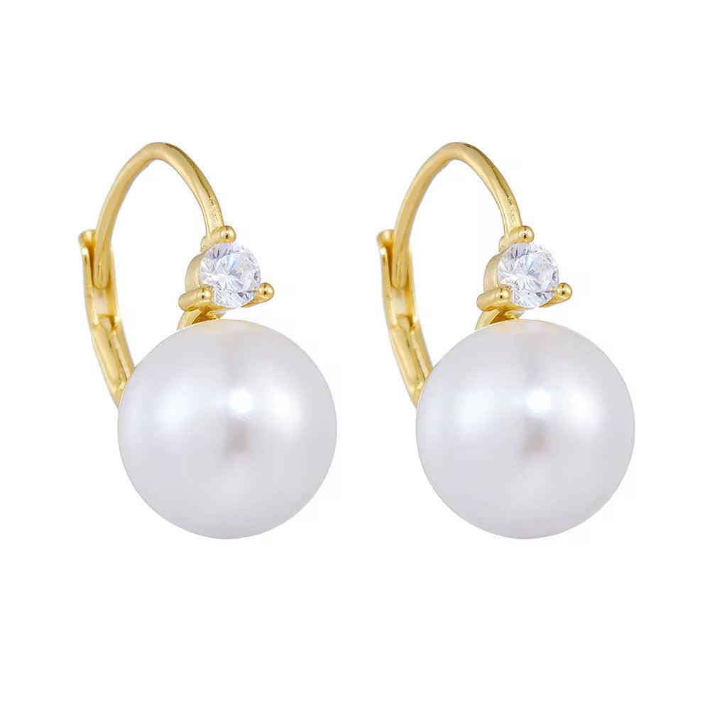 Party Pearl Hoop Earrings