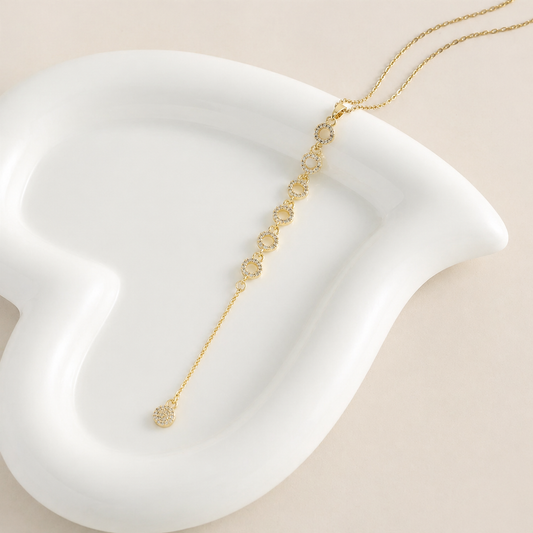 Elegant Gold Drop Necklace