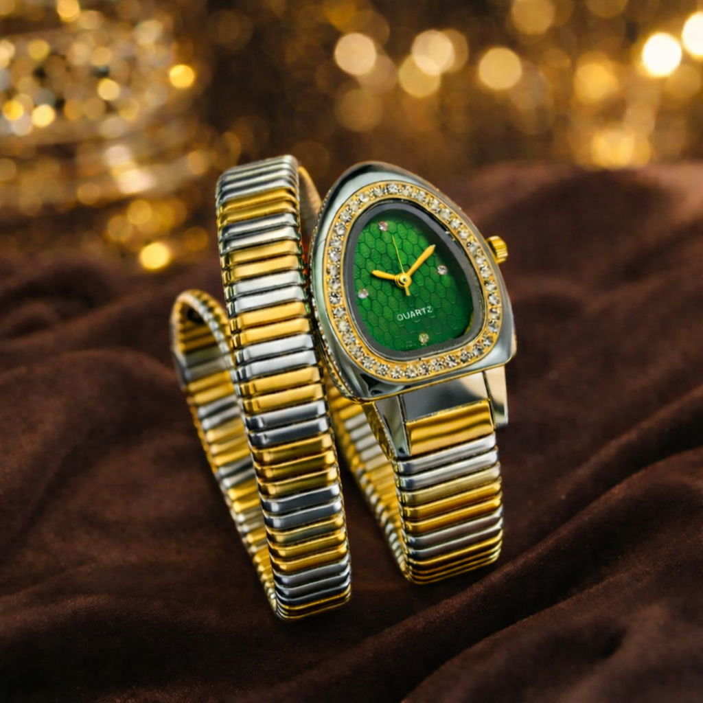 Dual Tone Crystal Watch